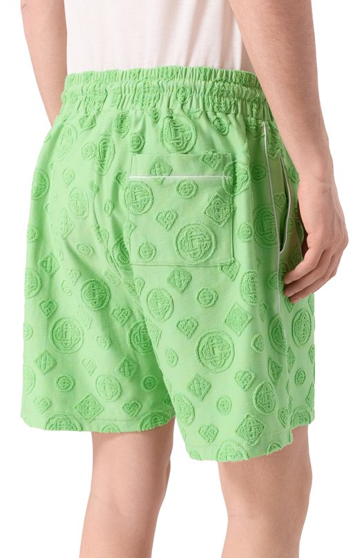 Хлопковые шорты Casablanca M-SP26-JTR-271-01 Зелёный  M-SP26-JTR-271-01 Фото 4