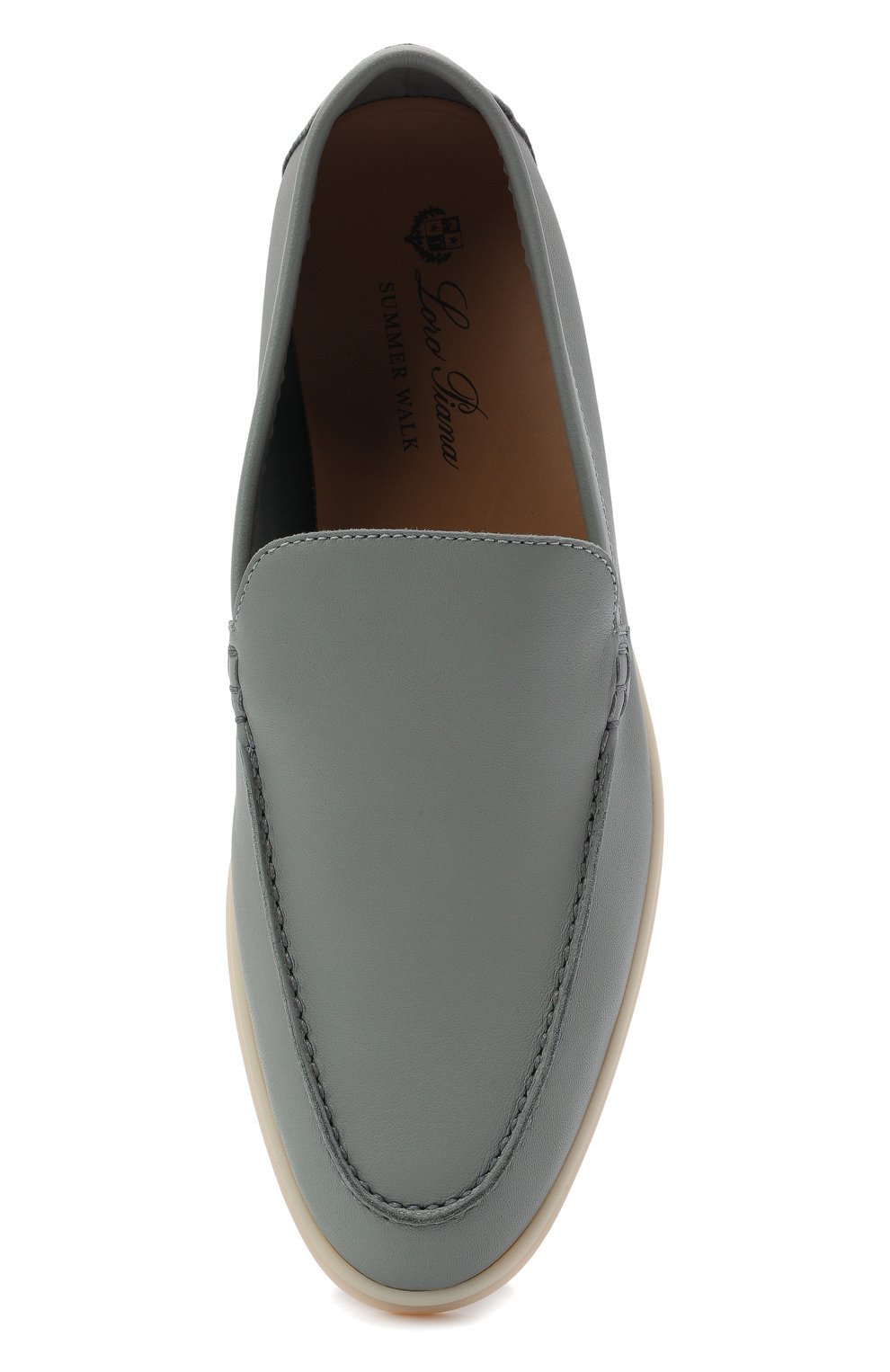 Кожаные лоферы summer walk LORO PIANA светло-зеленого цвета по цене 54650 руб., арт. FAI0323, фото 6 Кожаные лоферы summer walk LORO PIANA, арт. FAI0323, фото 6