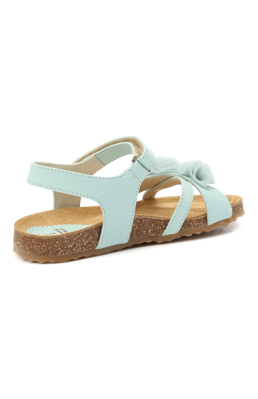 Кожаные сандалии IL GUFO голубого цвета по цене 19950 руб., арт. G539/VITELL0 NAPPAC0L0RS/27-30, фото 3 Кожаные сандалии IL GUFO, арт. G539/VITELL0 NAPPAC0L0RS/27-30, фото 3