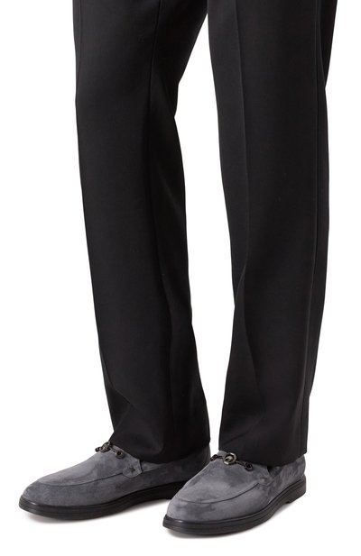 Замшевые лоферы STEFANO RICCI серого цвета по цене 123000 руб., арт. UC62_G2319/SDP, фото 3 Замшевые лоферы STEFANO RICCI, арт. UC62_G2319/SDP, фото 3