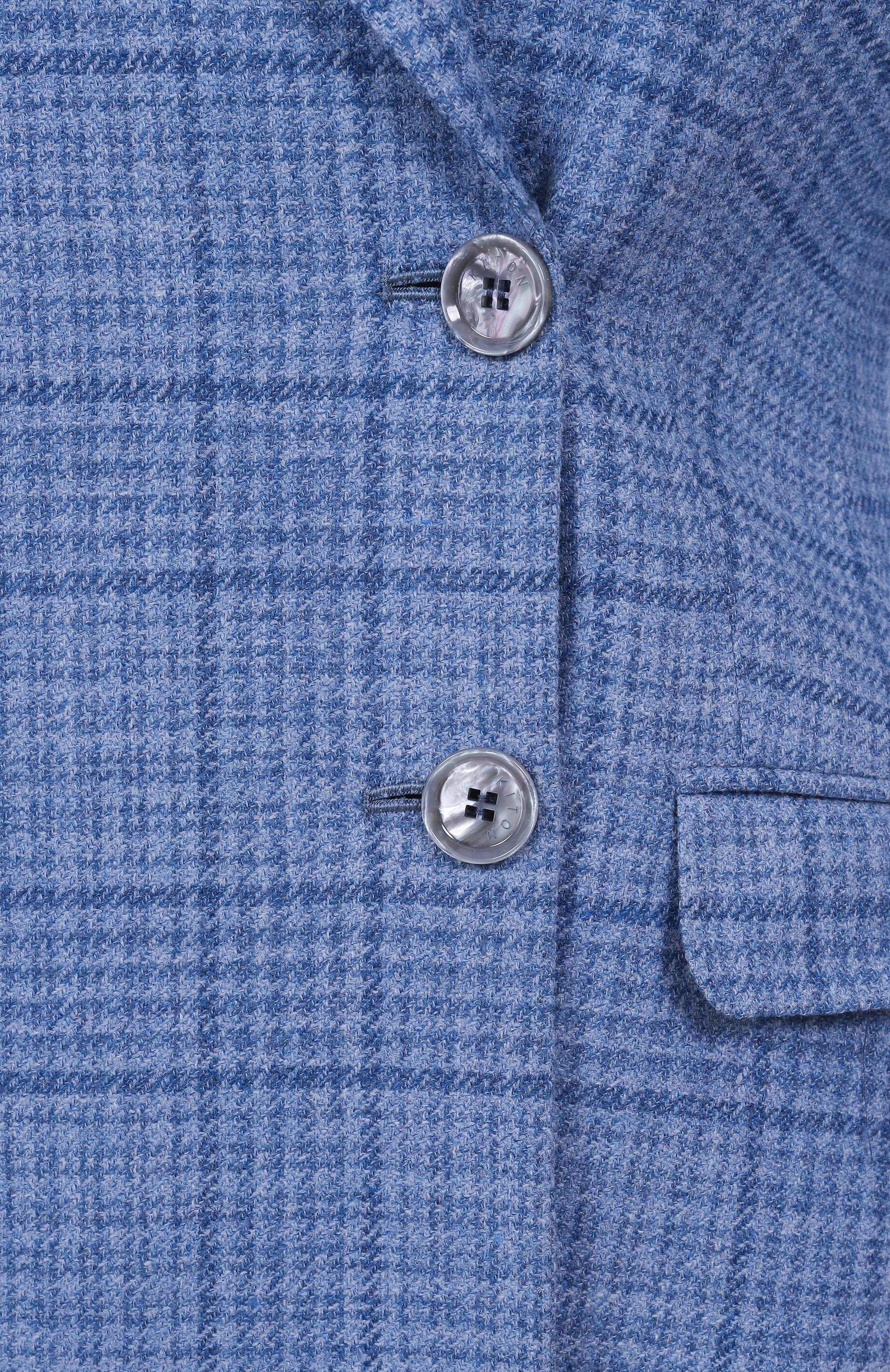 Шерстяной жакет KITON голубого цвета по цене 450500 руб., арт. D46523S0712602, фото 6 Шерстяной жакет KITON, арт. D46523S0712602, фото 6