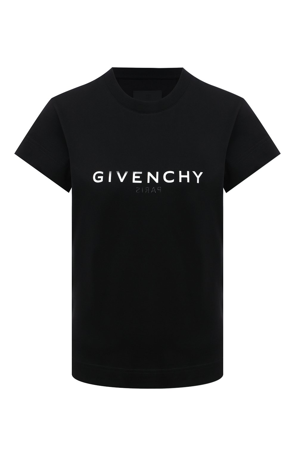 Хлопковая футболка GIVENCHY черного цвета по цене 42900 руб., арт. BW707Y3Z5W, фото 1 Хлопковая футболка GIVENCHY, арт. BW707Y3Z5W, фото 1