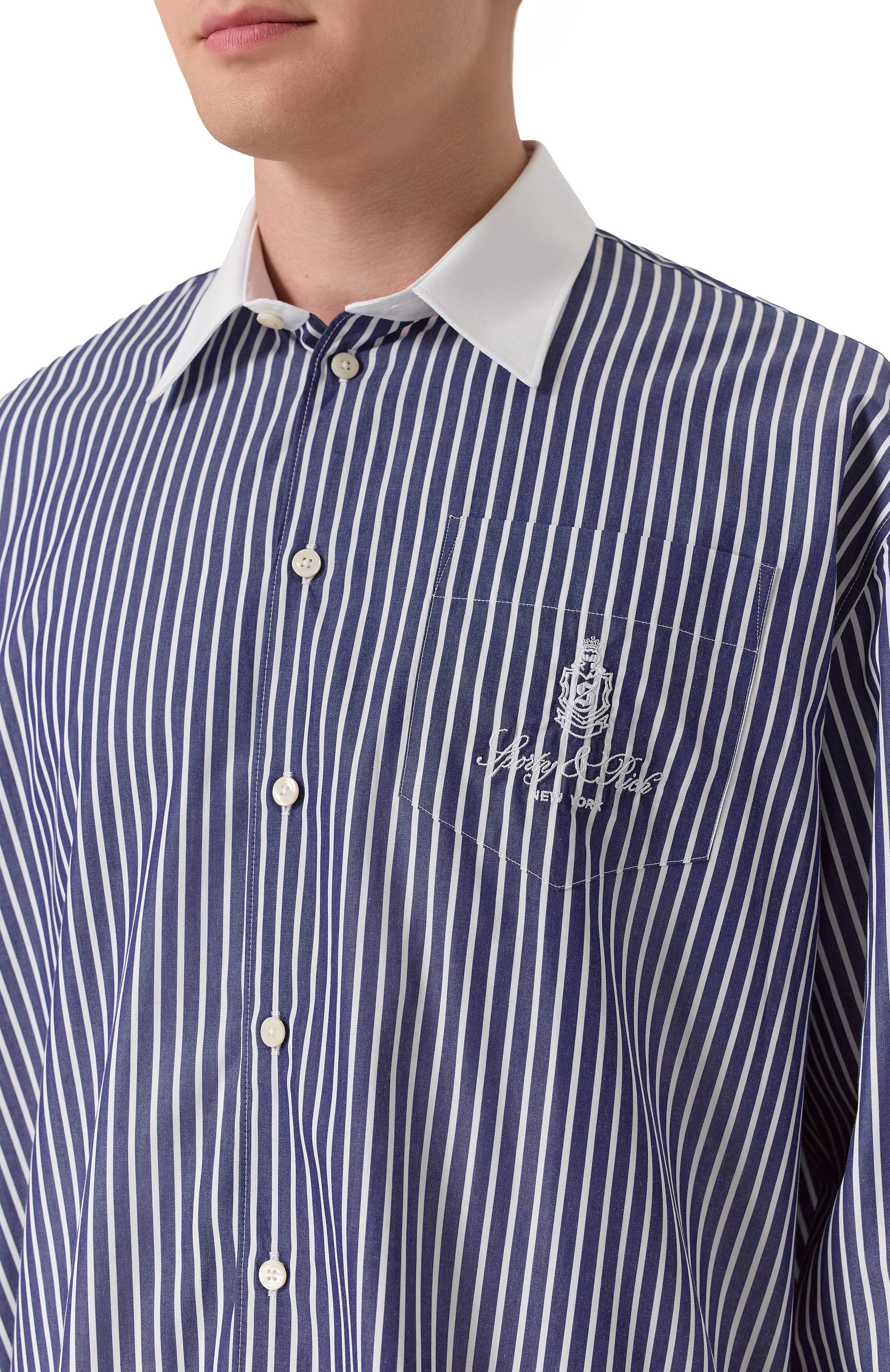 Хлопковая рубашка SPORTY AND RICH, арт. SI019602231ST02, фото 5