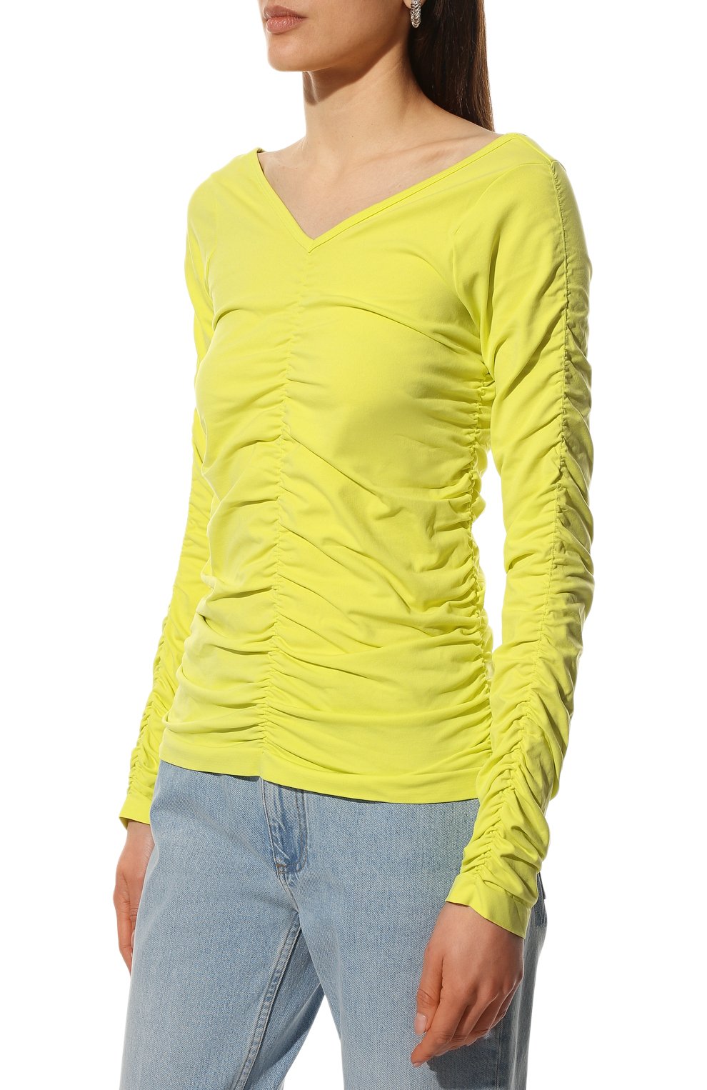 Топ HELMUT LANG желтого цвета по цене 24350 руб., арт. L09HW507, фото 3 Топ HELMUT LANG, арт. L09HW507, фото 3