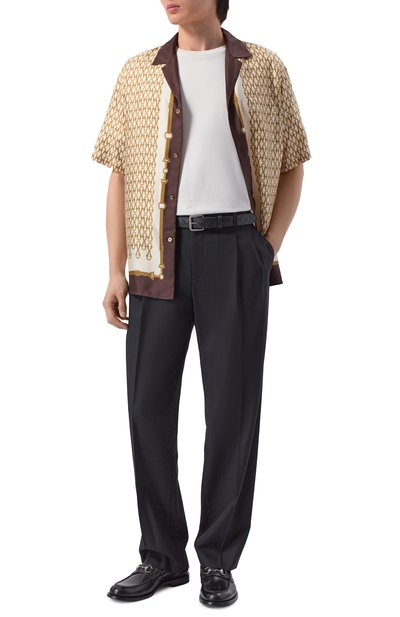 Мужские кожаные лоферы GUCCI, арт. 851398/AAFAR