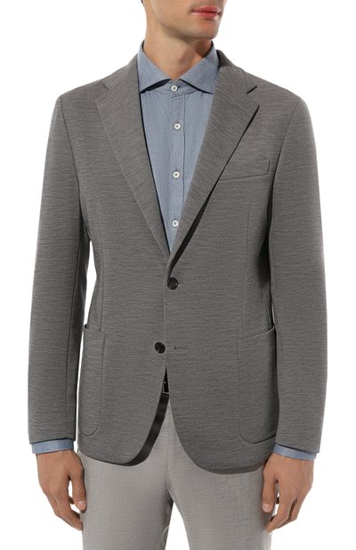 Пиджак из шерсти и хлопка CORNELIANI, арт. 93X523-9318800, фото 4
