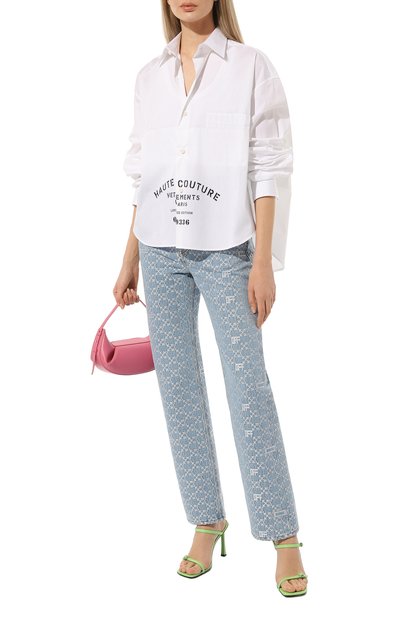 Хлопковая рубашка VETEMENTS белого цвета по цене 87900 руб., арт. UE63SH461W, фото 2 Хлопковая рубашка VETEMENTS, арт. UE63SH461W, фото 2