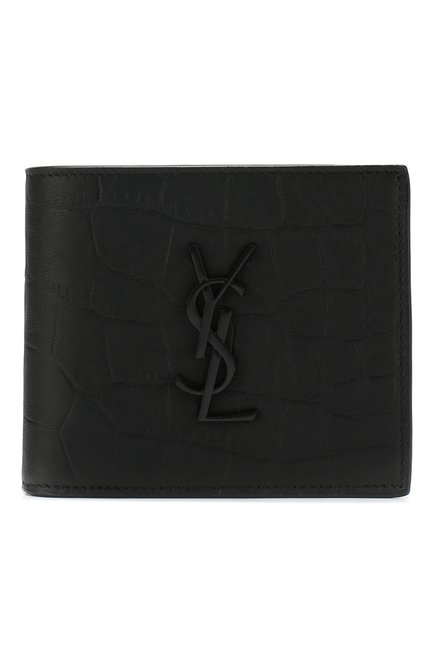 Мужской кожаное портмоне SAINT LAURENT черного цвета, арт. 453276/C9H0U | Фото 1 (Статус проверки: Проверено, Проверена категория; Материал: Натуральная кожа)
