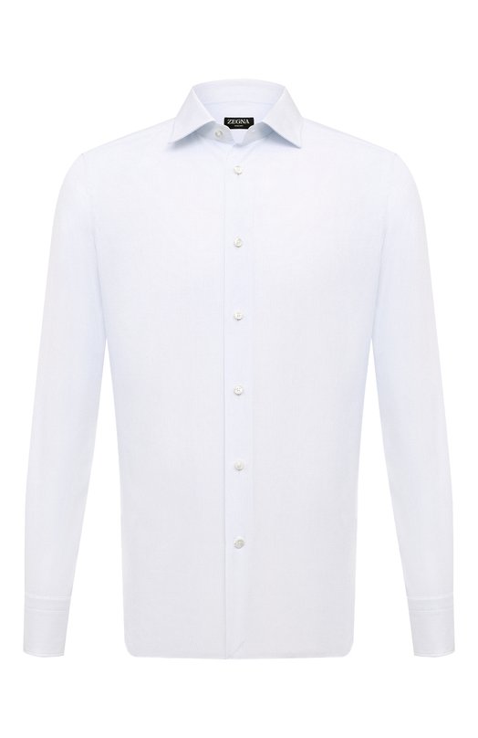 Хлопковая сорочка Zegna 701504A7/9MS0JI Голубой 701504A7/9MS0JI