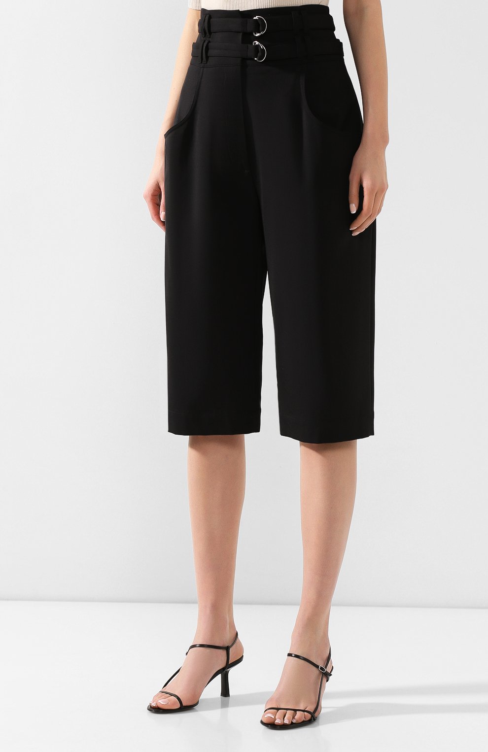 Шерстяные кюлоты PROENZA SCHOULER черного цвета по цене 61550 руб., арт. R2016004-AW071, фото 3 Шерстяные кюлоты PROENZA SCHOULER, арт. R2016004-AW071, фото 3