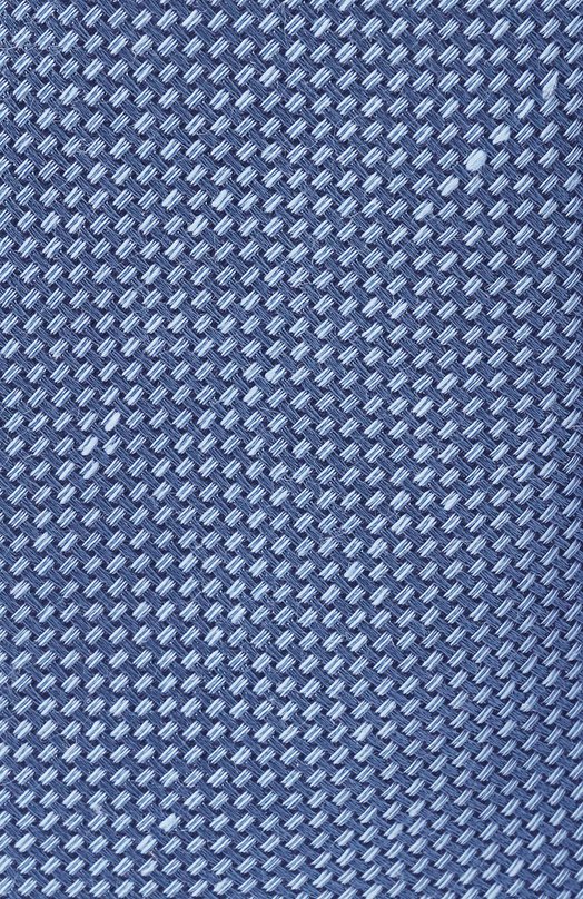 Галстук из шелка и льна Canali 18/HJ04592 Синий  18/HJ04592 Фото 4