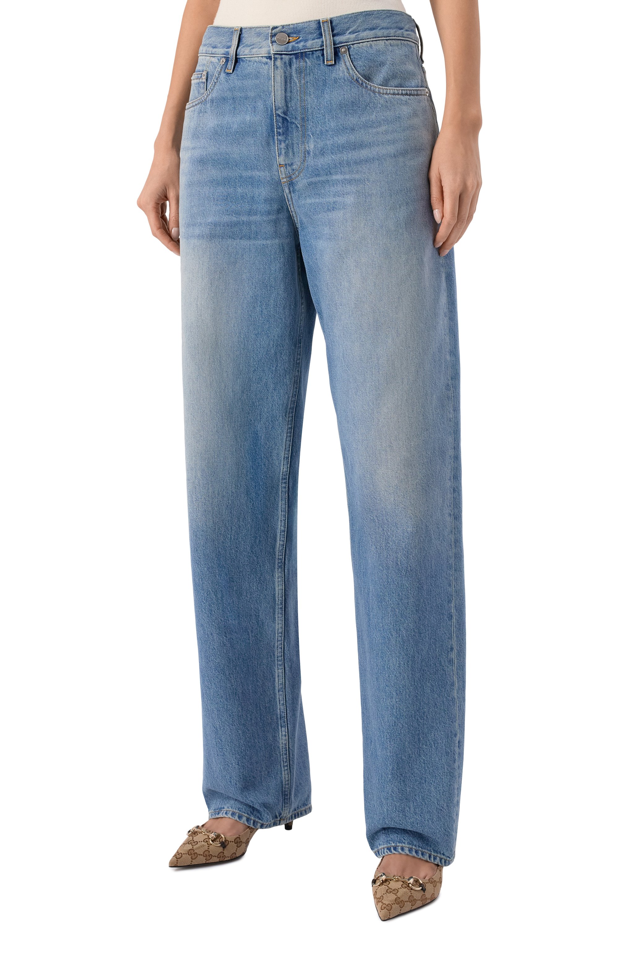 Джинсы GUCCI синего цвета по цене 122000 руб., арт. 857909/XDDD2, фото 3 Джинсы GUCCI, арт. 857909/XDDD2, фото 3