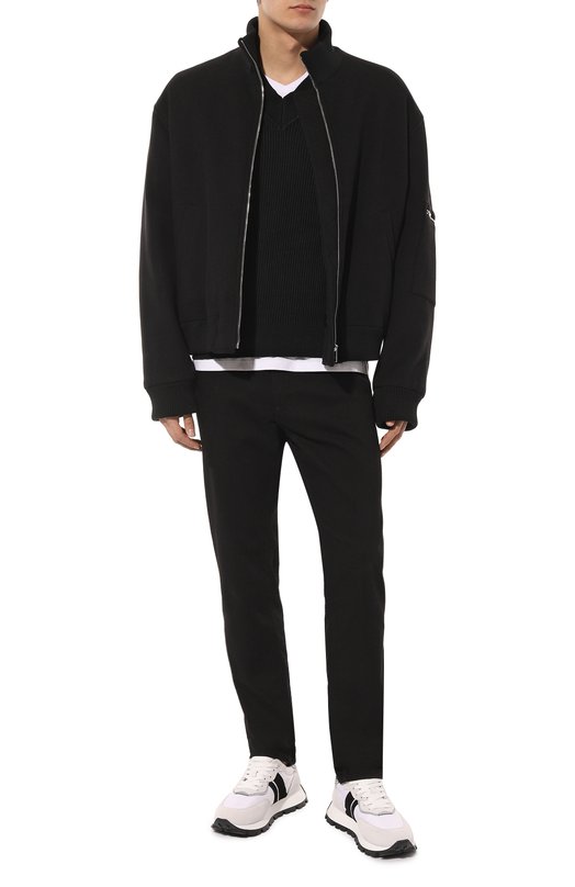 Комбинированные кроссовки Roberto Cavalli Чёрный, белый, фото 2