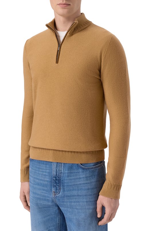 Джемпер из шерсти и кашемира Zilli KZMN01M0223VSPKN0 Бежевый  KZMN01M0223VSPKN0 Фото 3