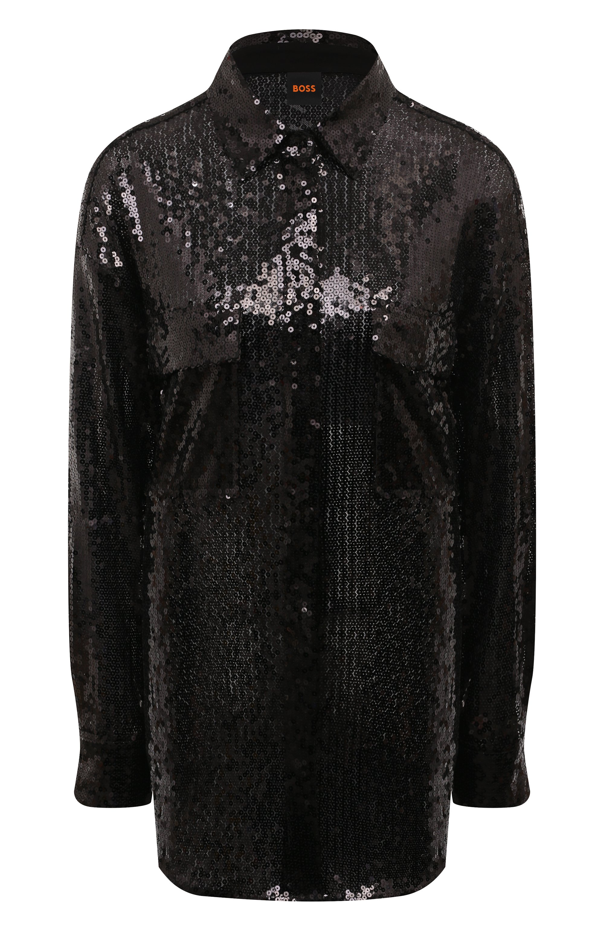 Блузка с отделкой пайетками BOSS ORANGE, арт. 50524263, фото 1