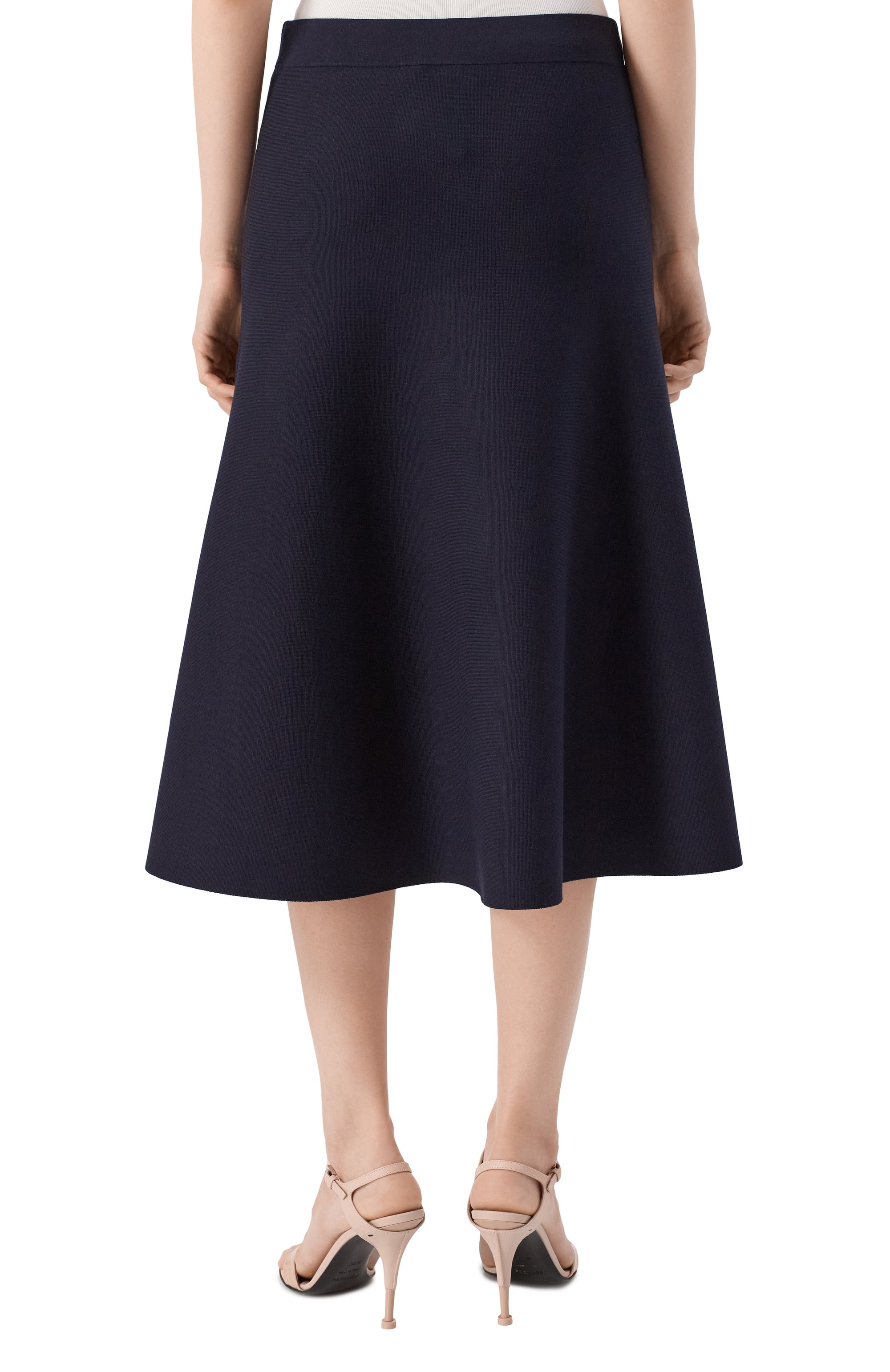 Юбка из вискозы MAX MARA STUDIO синего цвета по цене 46050 руб., арт. GIUSY, фото 4 Юбка из вискозы MAX MARA STUDIO, арт. GIUSY, фото 4