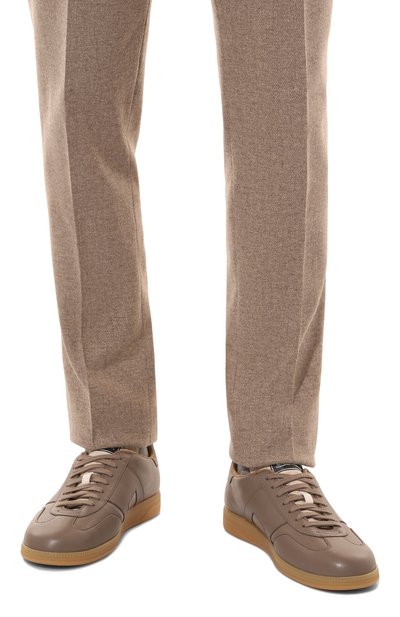 Кожаные кеды dbs oly SANTONI, арт. MBPG22023FARKDWT, фото 3