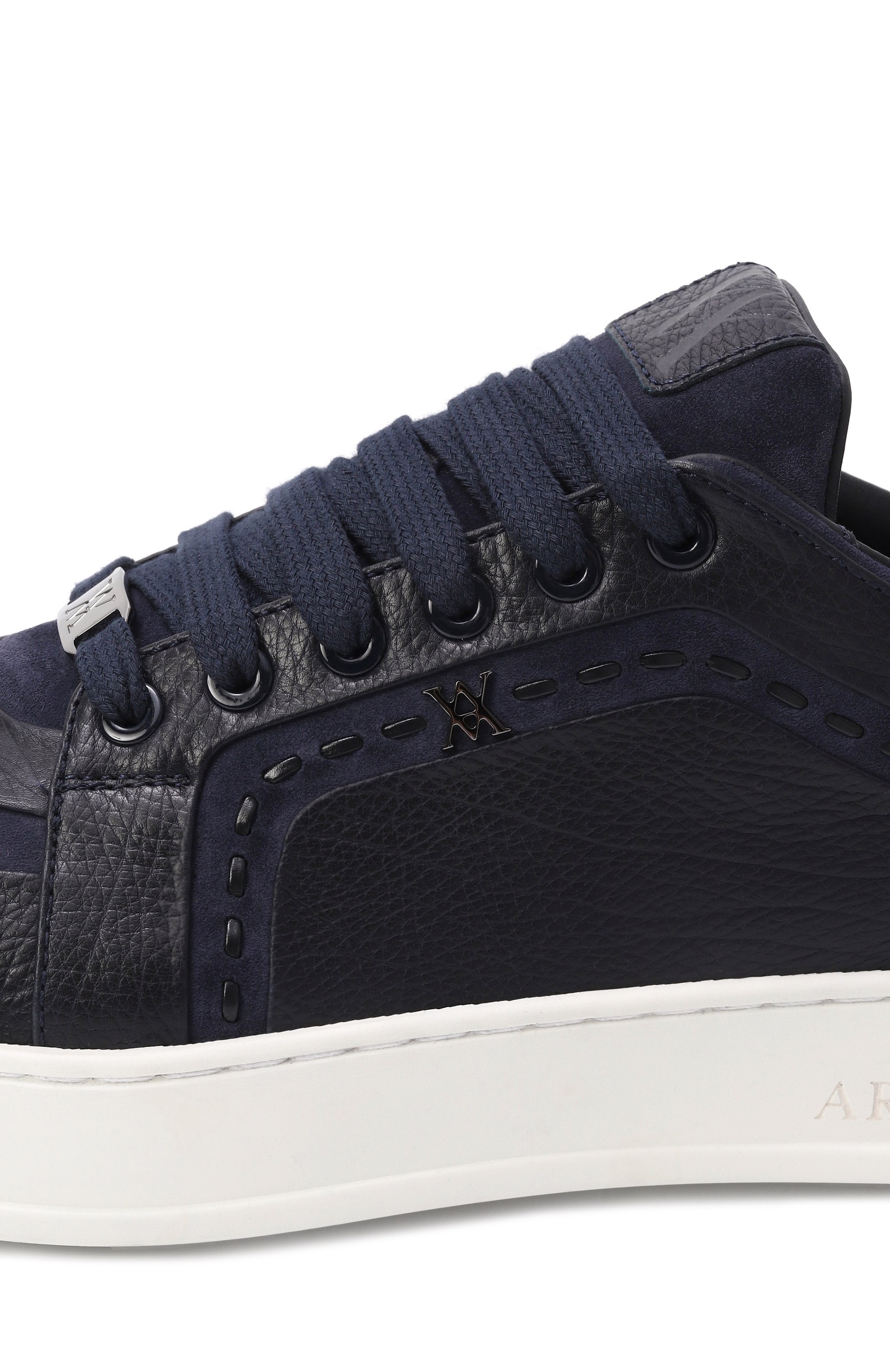 Кожаные кеды ARTIOLI темно-синего цвета по цене 126500 руб., арт. 0S773/LAMA CALF/SUEDE ELITE, фото 7 Кожаные кеды ARTIOLI, арт. 0S773/LAMA CALF/SUEDE ELITE, фото 7