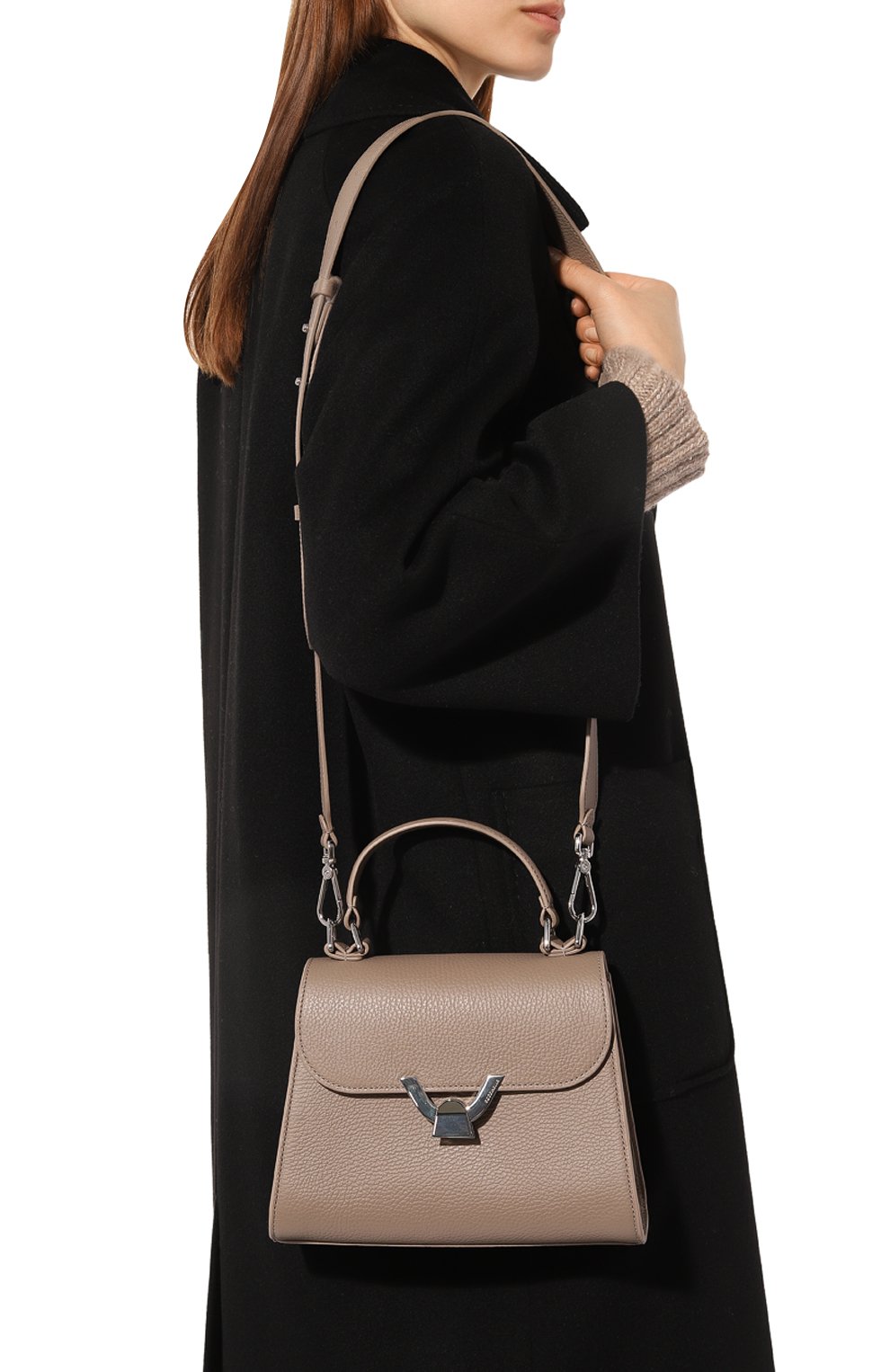 Сумка dew COCCINELLE бежевого цвета по цене 36250 руб., арт. E1QTF180102, фото 2 Сумка dew COCCINELLE, арт. E1QTF180102, фото 2