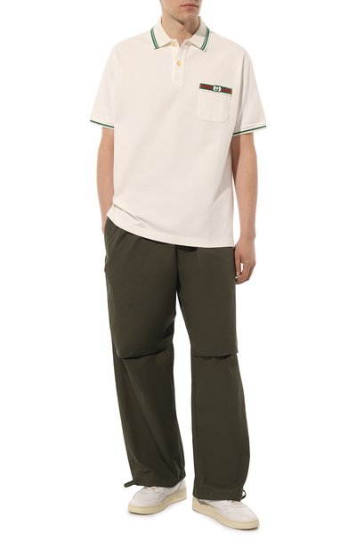 Хлопковое поло GUCCI кремового цвета по цене 70560 руб., арт. 628339 XJCQR, фото 2 Хлопковое поло GUCCI, арт. 628339 XJCQR, фото 2