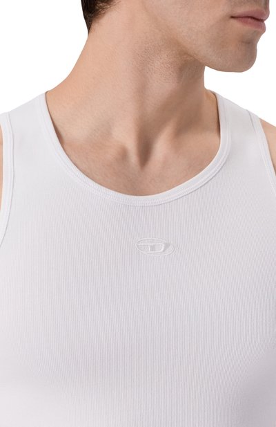 Хлопковая майка DIESEL белого цвета по цене 10550 руб., арт. A21560/0JEAI, фото 5 Хлопковая майка DIESEL, арт. A21560/0JEAI, фото 5