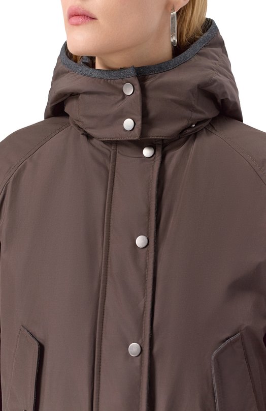 Пуховая куртка Brunello Cucinelli MG5017835P Коричневый  MG5017835P Фото 5