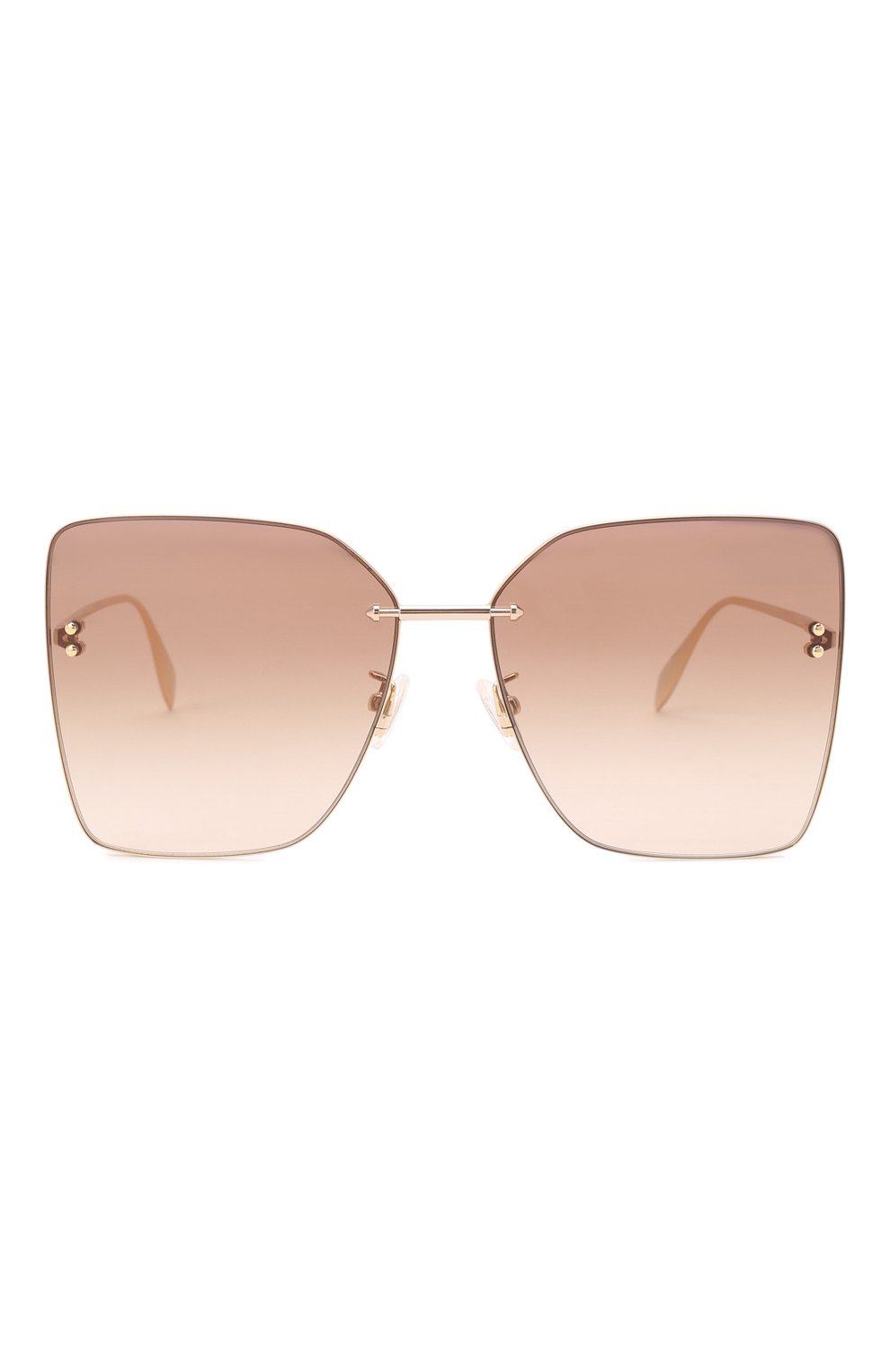 Солнцезащитные очки ALEXANDER MCQUEEN золотого цвета по цене 36750 руб., арт. AM0342S 002, фото 3 Солнцезащитные очки ALEXANDER MCQUEEN, арт. AM0342S 002, фото 3