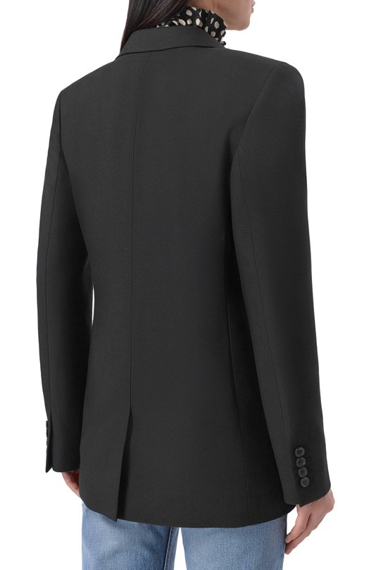 Шерстяной жакет Saint Laurent 773832/Y7B73 Чёрный  773832/Y7B73 Фото 4