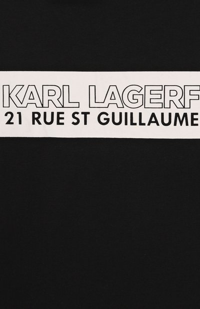 Хлопковая футболка KARL LAGERFELD KIDS, арт. Z30954, фото 3