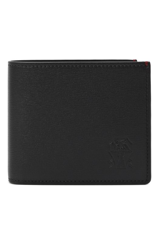 Кожаное портмоне Brunello Cucinelli MWRLBU006 Чёрный MWRLBU006