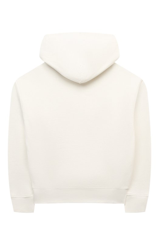 Хлопковое худи MSGM kids Кремовый, фото 2