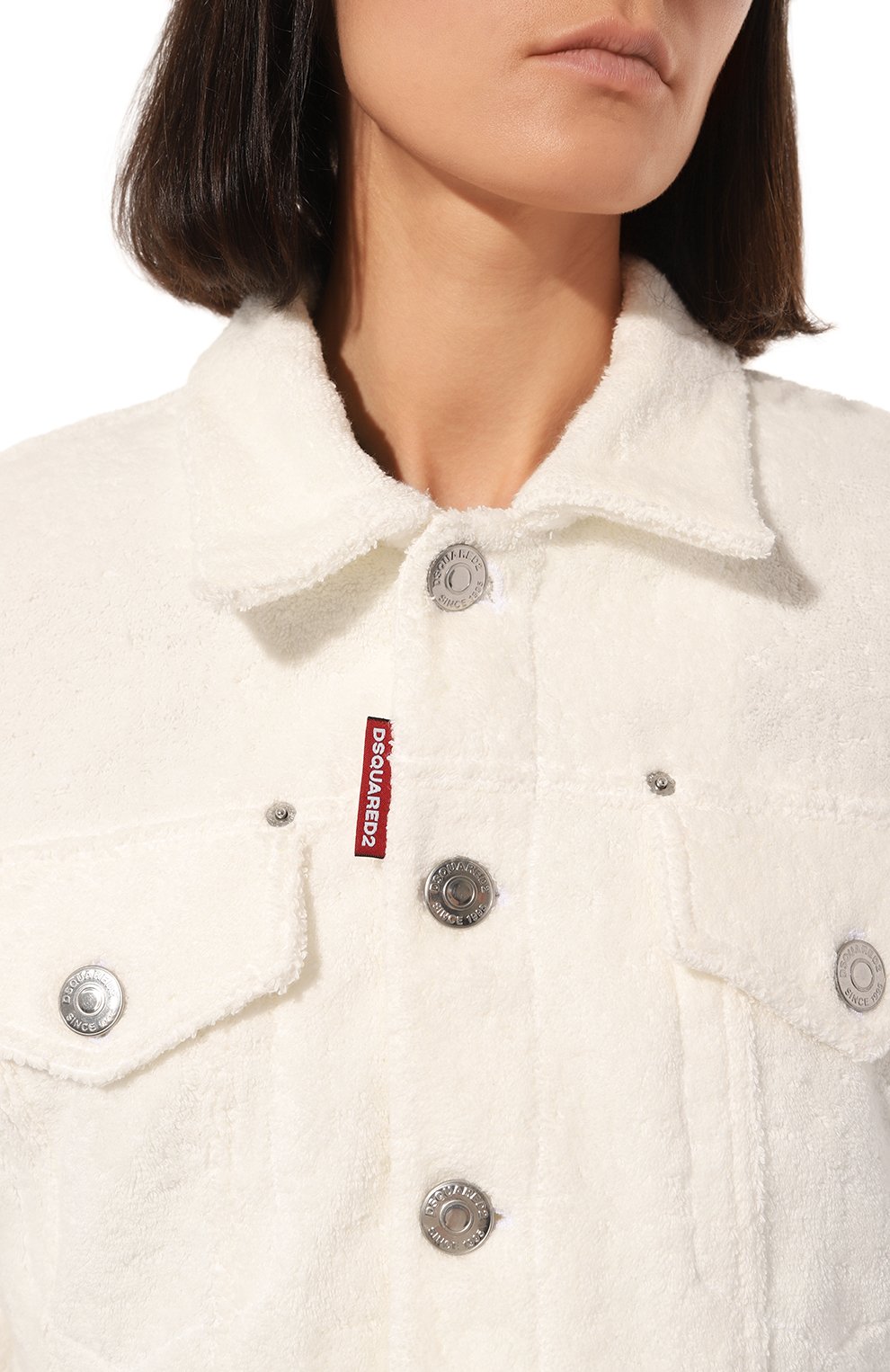 Хлопковая куртка DSQUARED2 белого цвета по цене 87000 руб., арт. S72AM0997/S76637, фото 5 Хлопковая куртка DSQUARED2, арт. S72AM0997/S76637, фото 5