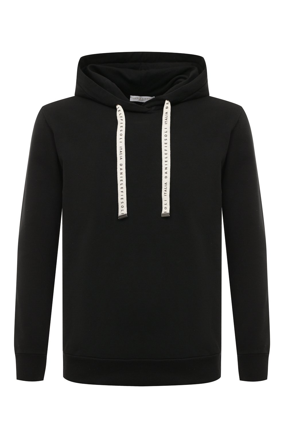 Хлопковое худи DANIELE FIESOLI черного цвета по цене 19850 руб., арт. DF0653, фото 1 Хлопковое худи DANIELE FIESOLI, арт. DF0653, фото 1