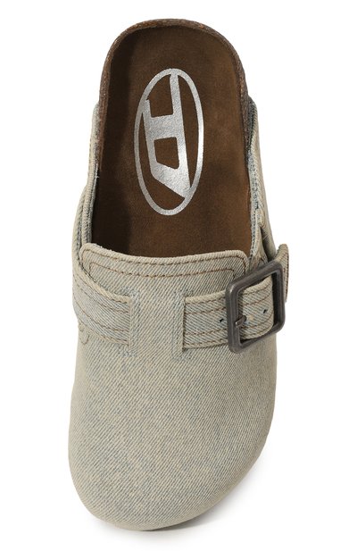 Текстильные сабо DIESEL голубого цвета по цене 20650 руб., арт. Y03375/P3997/35, фото 4 Текстильные сабо DIESEL, арт. Y03375/P3997/35, фото 4