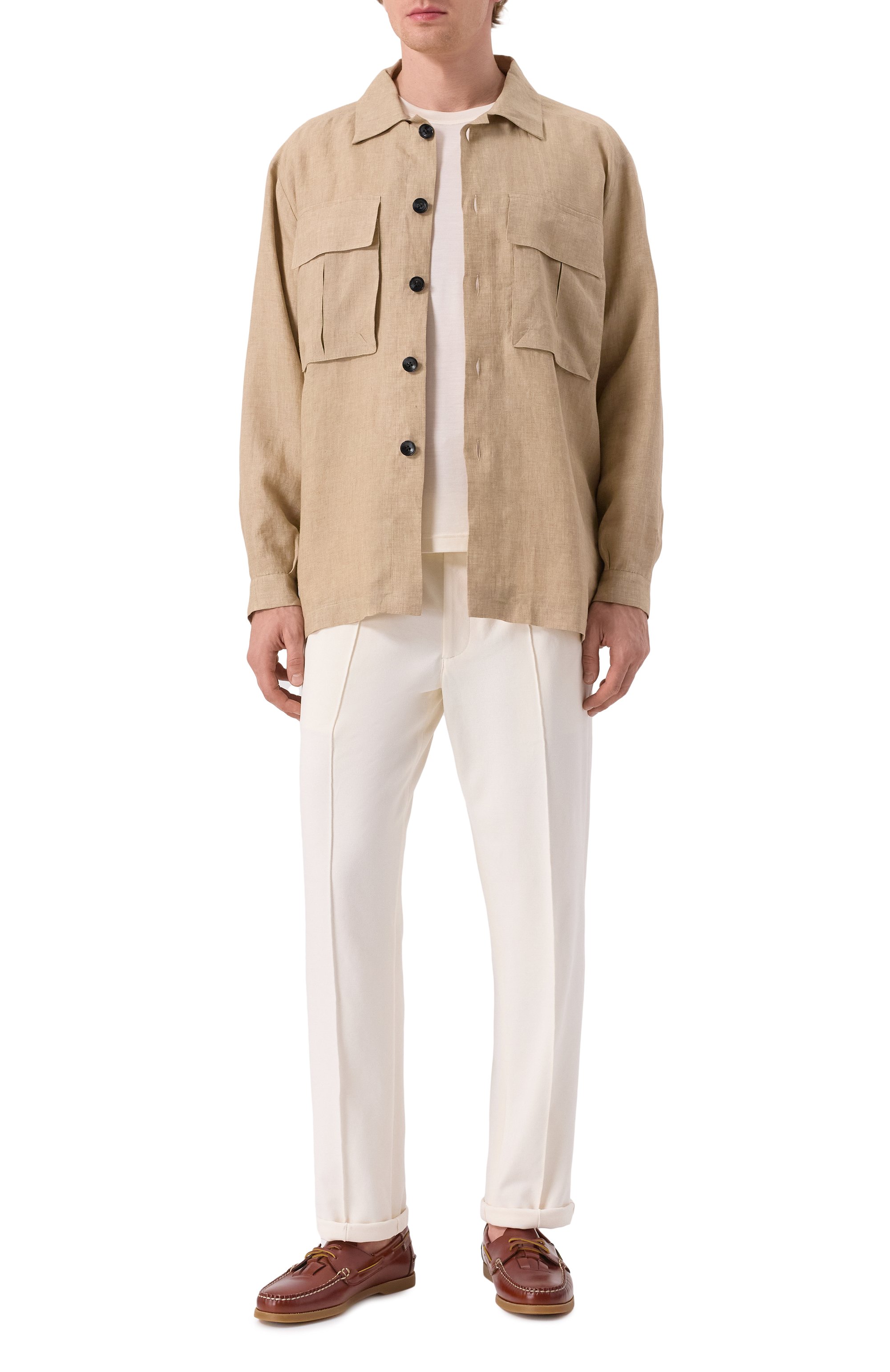 Льняная рубашка KITON, арт. UMC013H0921107, фото 2