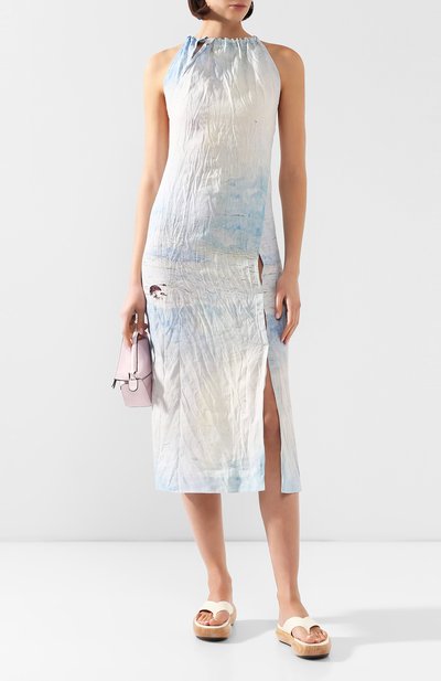 Льняное платье ACNE STUDIOS голубого цвета по цене 145500 руб., арт. A20192, фото 2 Льняное платье ACNE STUDIOS, арт. A20192, фото 2