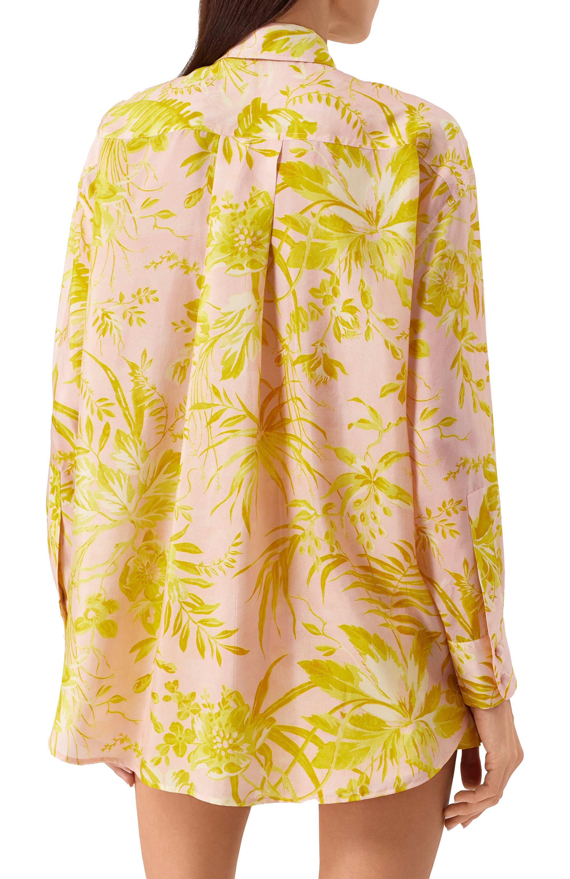 Шелковая блузка ZIMMERMANN розового цвета по цене 92250 руб., арт. 9613TSS245, фото 4 Шелковая блузка ZIMMERMANN, арт. 9613TSS245, фото 4