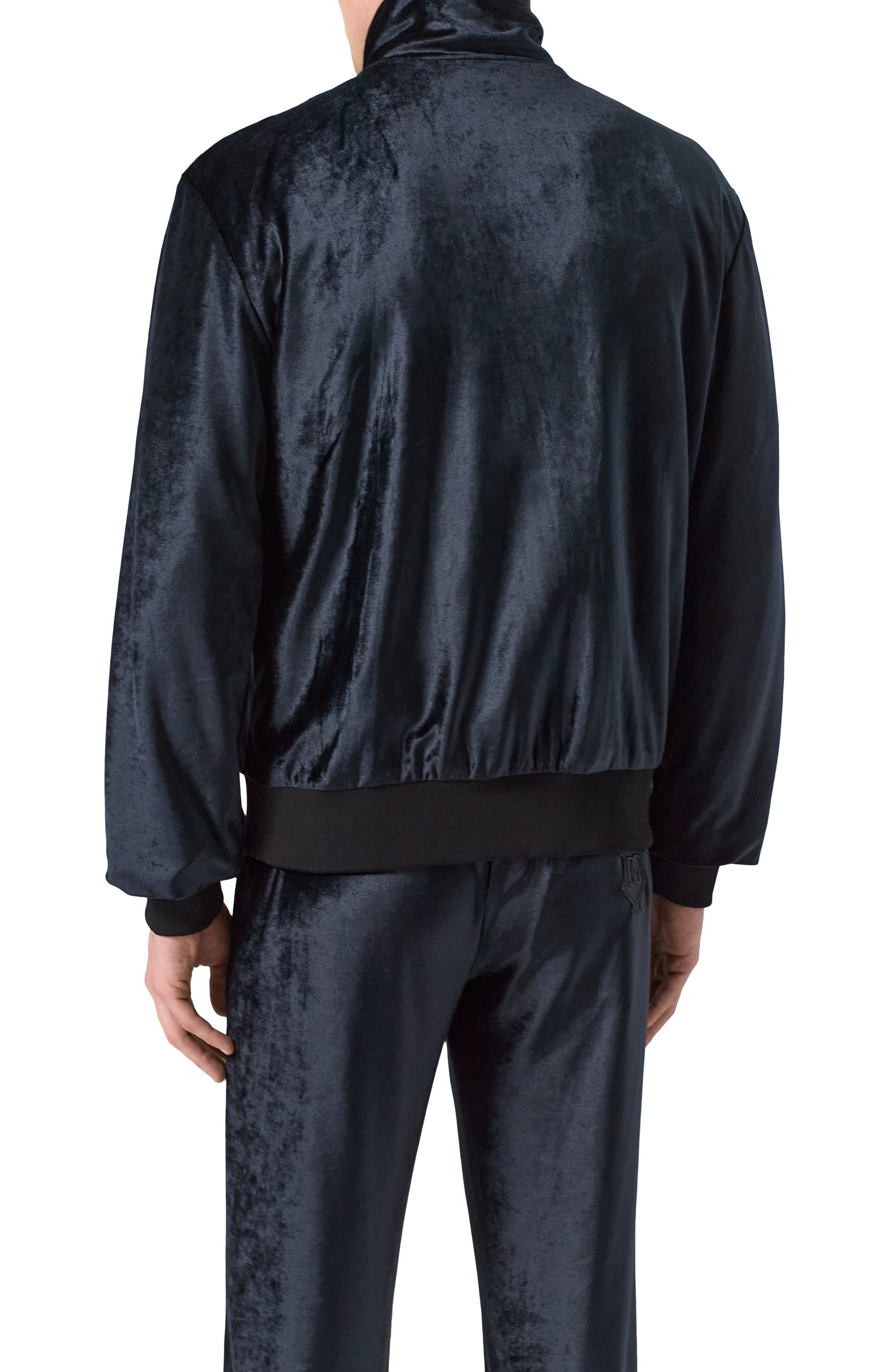 Бархатная толстовка DOLCE & GABBANA черного цвета по цене 147500 руб., арт. G9BBYZ/HU7S0, фото 4 Бархатная толстовка DOLCE & GABBANA, арт. G9BBYZ/HU7S0, фото 4