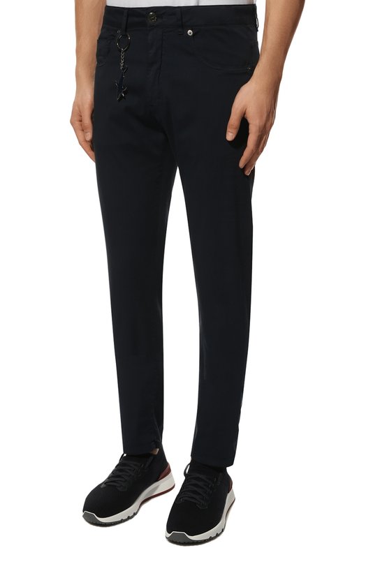 Брюки из хлопка и шелка Paul&Shark 22414044/ILH Синий  22414044/ILH Фото 3