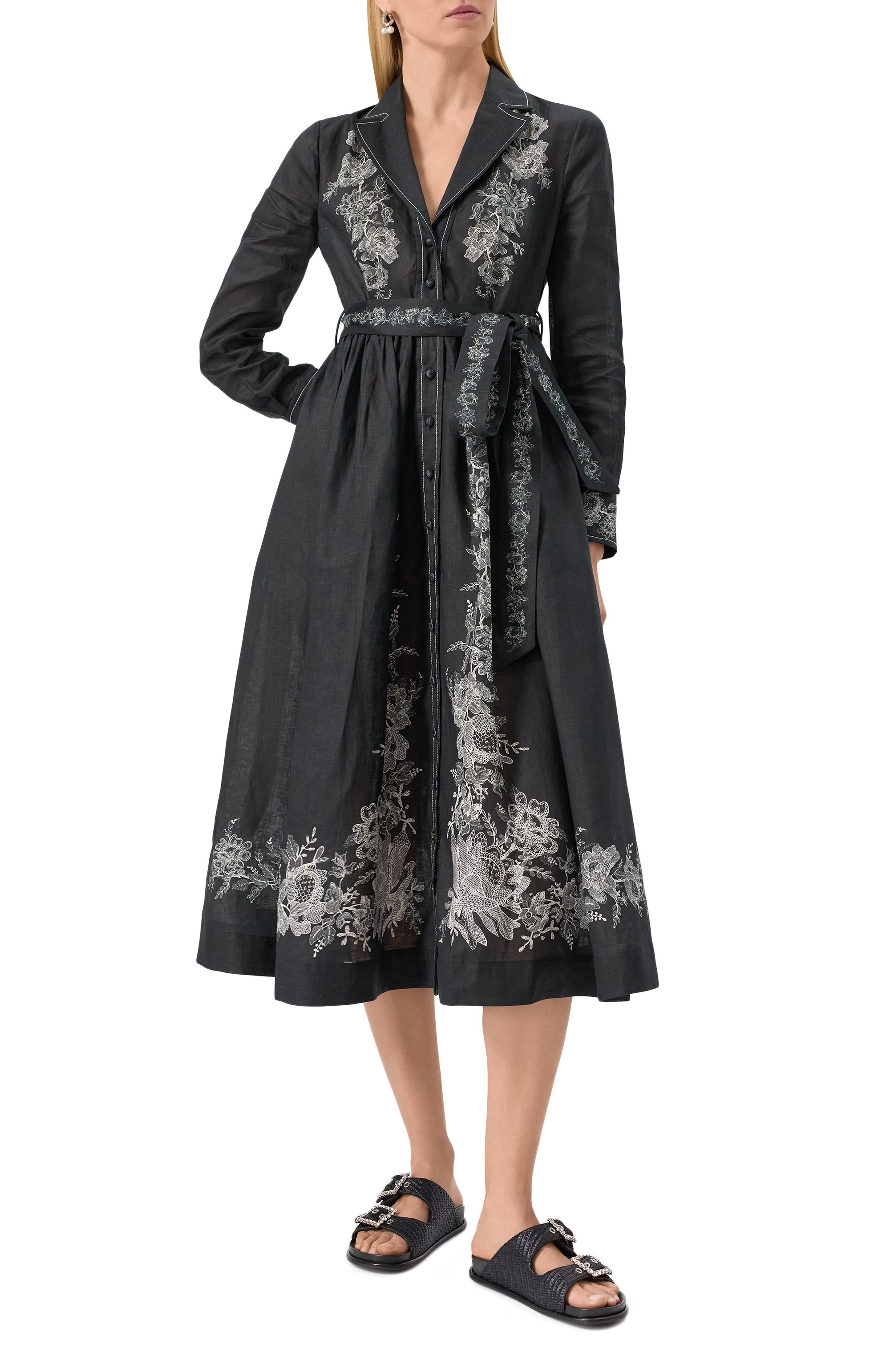 Льняное платье ZIMMERMANN, арт. 2409DR25R, фото 2