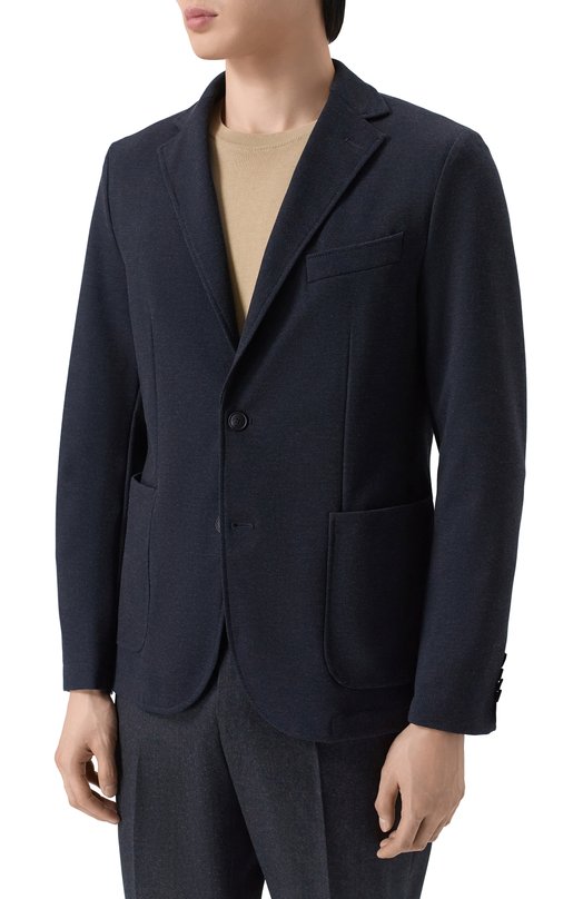 Однобортный пиджак BOSS 50554139 Синий  50554139 Фото 3
