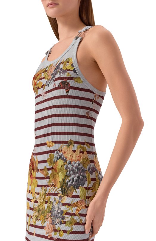 Хлопковое платье Jean Paul Gaultier 26/01-W-DR120/J041P Серый  26/01-W-DR120/J041P Фото 4