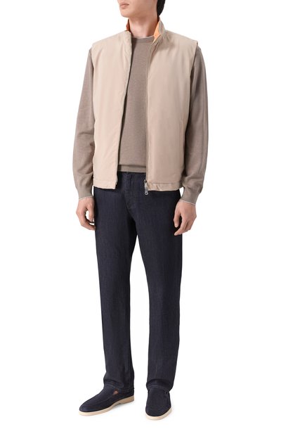 Замшевые лоферы DOUCAL'S темно-синего цвета по цене 56850 руб., арт. DU3413NWMAUZ274G, фото 2 Замшевые лоферы DOUCAL'S, арт. DU3413NWMAUZ274G, фото 2