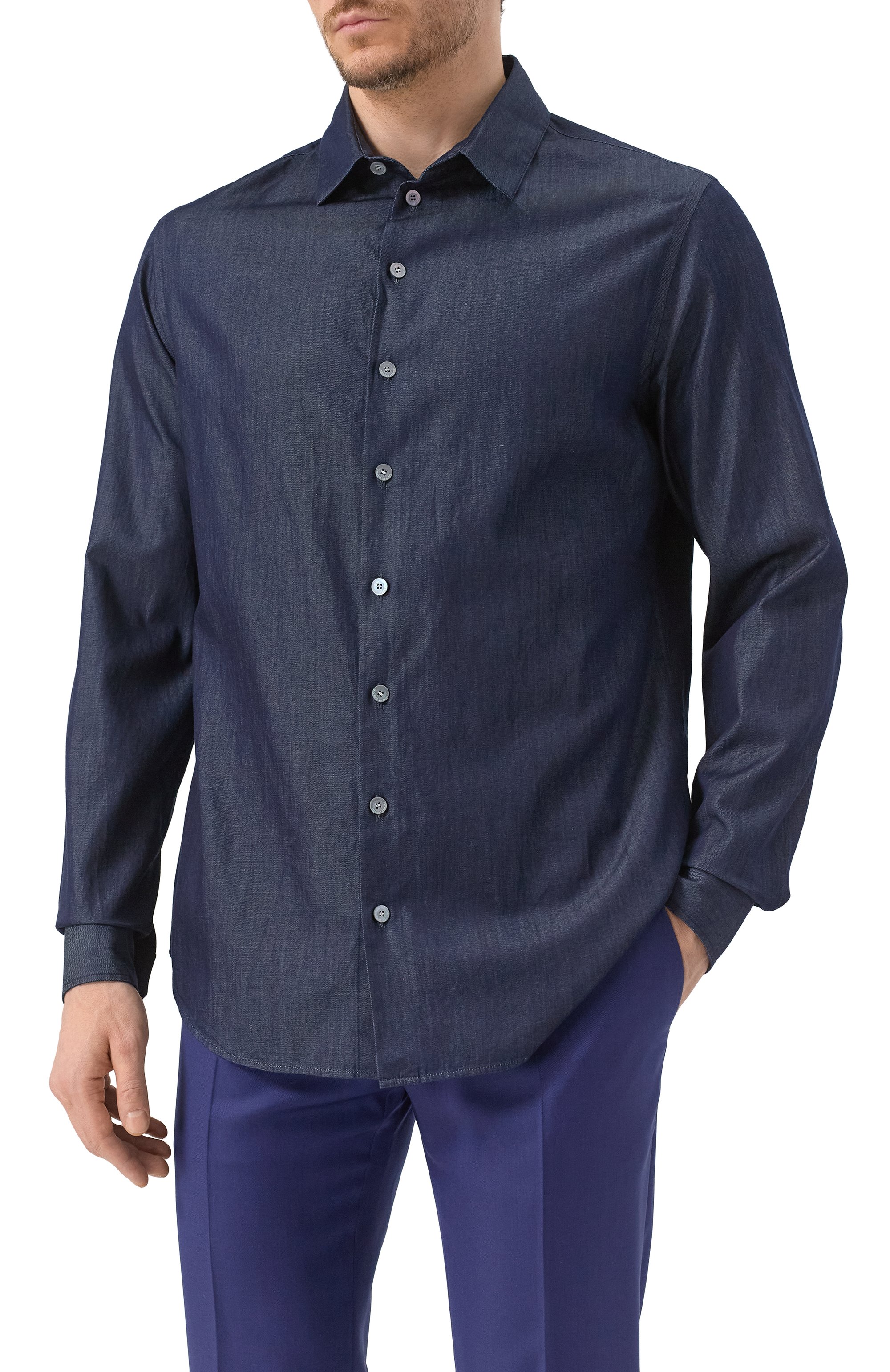 Хлопковая рубашка GIORGIO ARMANI, арт. GM001509/AF15417, фото 3