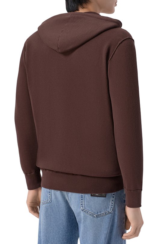 Хлопковый кардиган Andrea Campagna M5426-8025 Коричневый  M5426-8025 Фото 4