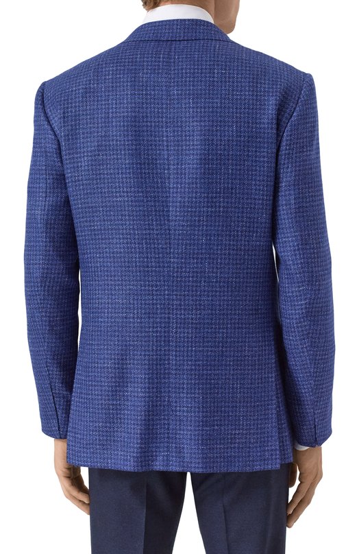 Пиджак из шерсти и кашемира Kiton UG81K0639E01 Синий  UG81K0639E01 Фото 6