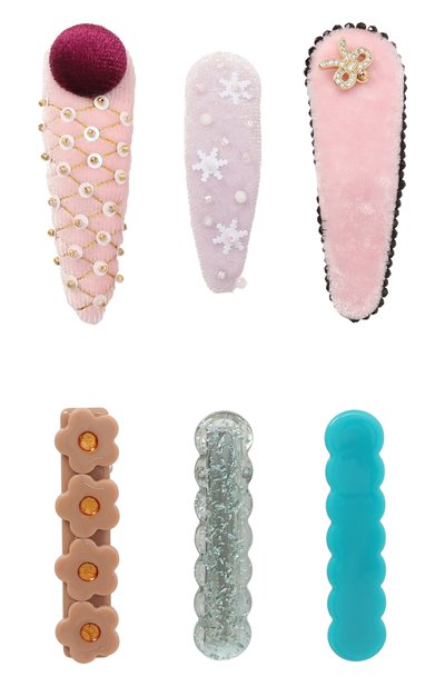 Комплект из шести заколок PINK.OLIVKA разноцветного цвета по цене 14490 руб., арт. PO-40002, фото 1 Комплект из шести заколок PINK.OLIVKA, арт. PO-40002, фото 1