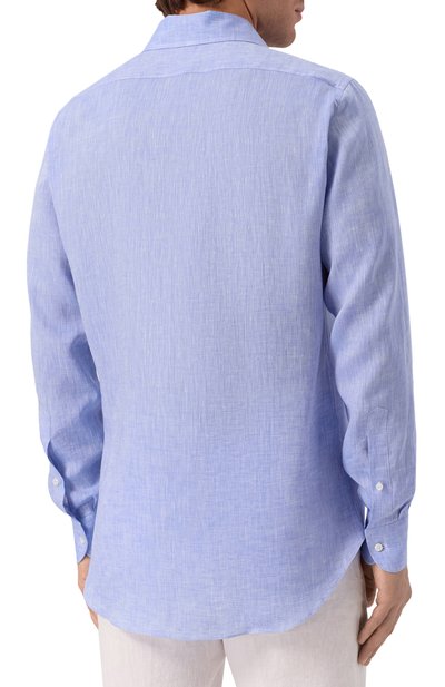 Льняная рубашка MVST голубого цвета по цене 65900 руб., арт. M0RBIDA/R0BERT0/R0UND/F3411308-LINEN, фото 4 Льняная рубашка MVST, арт. M0RBIDA/R0BERT0/R0UND/F3411308-LINEN, фото 4