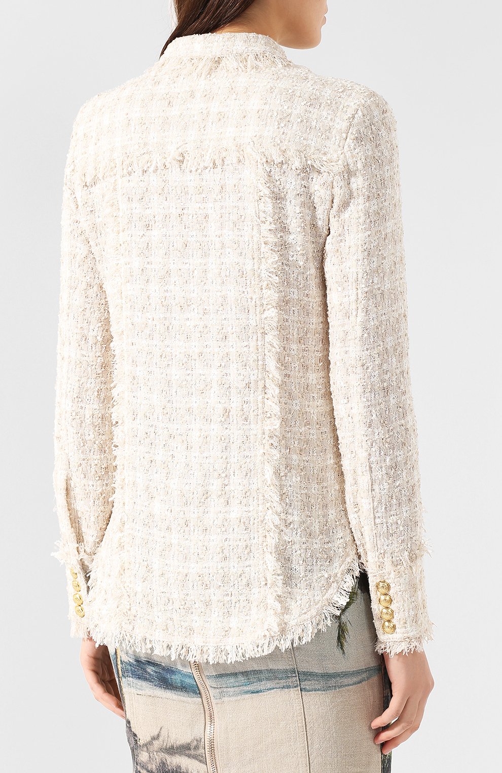 Твидовая рубашка BALMAIN, арт. RF12236/C109, фото 4