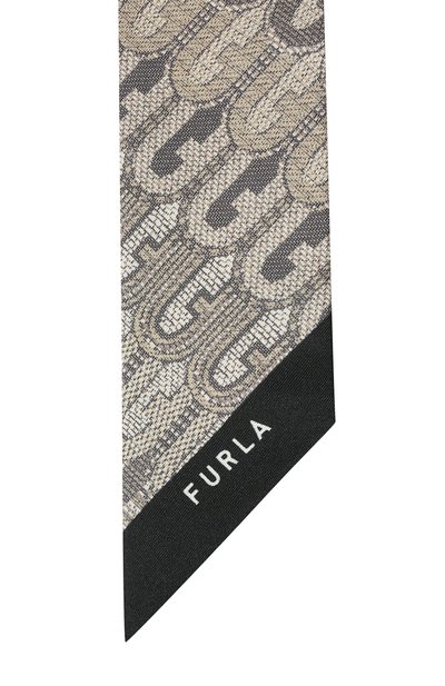 Шелковая повязка на голову FURLA коричневого цвета по цене 6000 руб., арт. WT00022/A.0470, фото 3 Шелковая повязка на голову FURLA, арт. WT00022/A.0470, фото 3